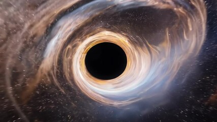 Wall Mural - mysterious black hole swirling in the vastness of space