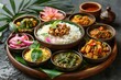 © Tuong - Authentic Onam Sadya: A Vegetarian Feast of Rice, Curries, and Kerala Delicacies on the Festival Day