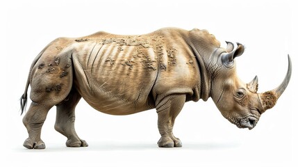 Sticker - White Rhinoceros Portrait