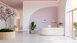 © Ari - Luxury beauty and nail salon reception room with purple ornament interior
