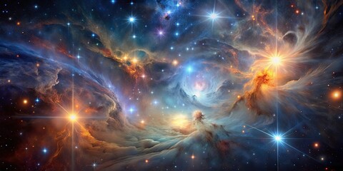 Wall Mural - capturing the mesmerizing cosmic dance of stars and nebulae, cosmic, cascade, stars, nebulae, phenom