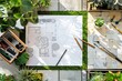 © Herlita - Creative garden design ideas with plants and blueprints