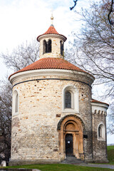 Canvas Print - Rotunda of Saint Martin in Vysehrad, Prague, Czech Republic