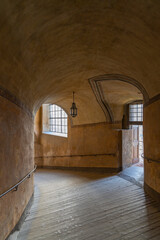 Canvas Print - Public passage through castle in Cesky Krumlov