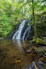 Wall Mural - Waterfall Cascade de la Roche near Cheylade, French highlands, France