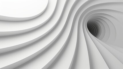 Wall Mural - abstract white swirling, flowing lines and shapes, modern architecture background, 3d rendering.