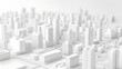 © Anthichada - Mini city model, white building, The buildings and roads on white background, 3d rendering