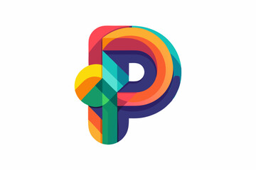 Sticker - Letter P sign design template element