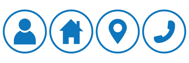 Wall Mural - contact us icon . business flat icon. contact information icon vector illustration