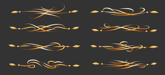 Wall Mural - vintage swirl flourishes divider set