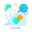 © treenabeena - COACHING colorful vector business concept on white background