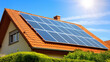 © Curioso.Photography - A house with solar panels on the roof under bright sunlight.