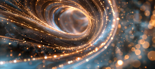 Wall Mural - Ethereal Lights and Particles in a Cosmic Swirl