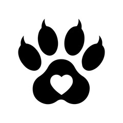 Wall Mural - paw print icon