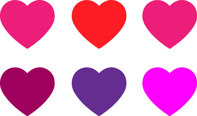 Wall Mural - set of hearts