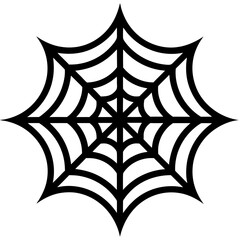 Halloween Spider Web Silhouette Vector  Illustration 