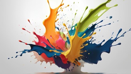 Splashes of artistic paints