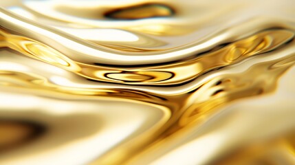 Liquid gold metal in motion