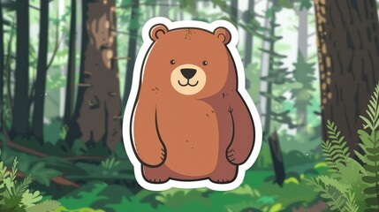 Wall Mural - Cartoon Bear Sticker