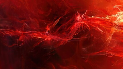 Wall Mural - Digital abstract artwork in shades of red, with dynamic and fiery elements