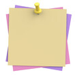 © piyaphat - 3D notepad. Sticky note. 3D illustration.