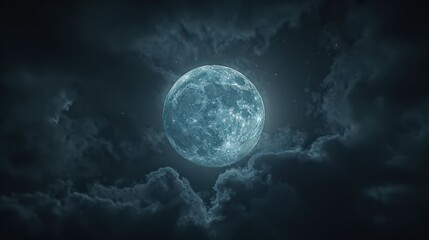 Wall Mural - moon night dark nature background