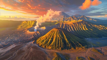 mount bromo at dawn