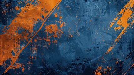 Vibrant royal blue and orange grunge textures for poster and web banner design, perfect for extreme, sportswear, racing, cycling, football, motocross