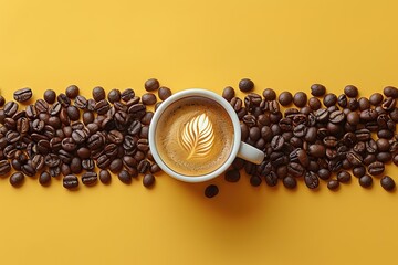 Wall Mural - A Leaf of Latte Art