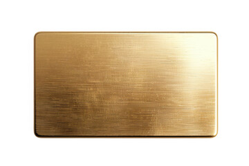 Golden Metal Plaque with Brushed Texture