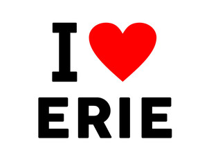 Wall Mural - I love Erie United States