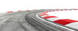 © Yeti Studio - Race track with sharp curve and skid marks, cut out