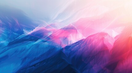 Sticker - Beautiful Abstract Background of Blurred Mountain View