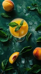 Wall Mural - A close up of a glass of orange juice