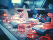 © Akilmazumder - Experimental research on biotechnology and DNA, Smart Farming and Agriculture Innovation Concept, scientific research in the field of biology