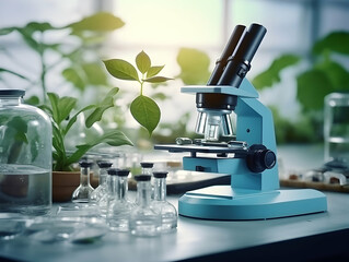 Experimental research on biotechnology and DNA, Smart Farming and Agriculture Innovation Concept, scientific research in the field of biology