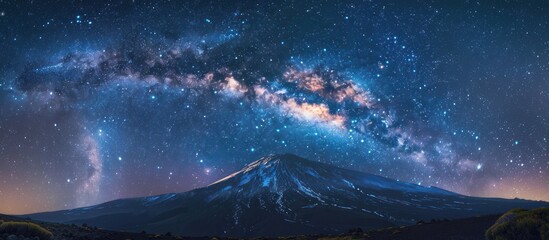 Poster - Milky Way Over Mountain