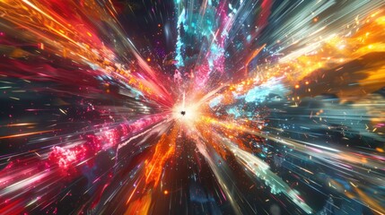 Wall Mural - Abstract Explosion of Color and Light