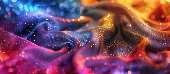 Poster - Abstract Colorful Fabric with Glittering Texture