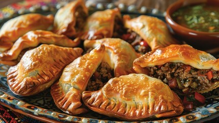 Canvas Print - Delicious Empanadas with Savory Filling