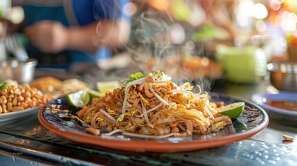 Sticker - Steaming Plate of Pad Thai