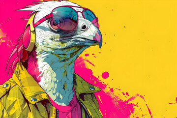 Wall Mural - Cool Eagle with Sunglasses