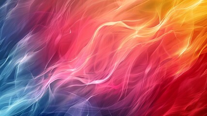 Wall Mural - A colorful, abstract background with red, orange, and blue flames