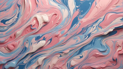 Wall Mural - Swirling marbled pink and blue abstract