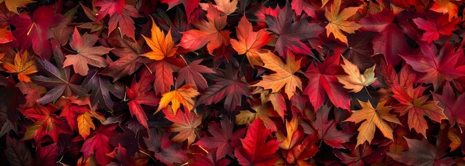 Wall Mural - Autumn fall leaves design element wallpaper background 