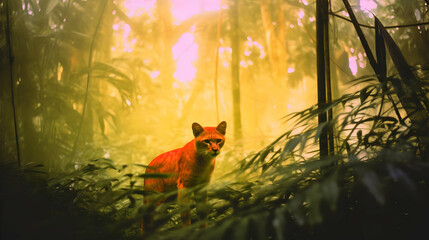 Canvas Print - Jungle Cat in Golden Light