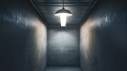 Overhead light with blank area