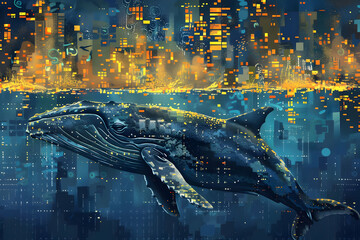 Poster - Whale Beneath the City