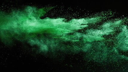 Sticker - A green powder cloud fills the air with mist and haze