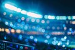 © anatolir - Blurred stadium scene with vivid blue bokeh for vibrant event backdrops